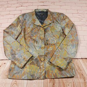 ZANELLA Blazer Suit Jacket Made In Italy Womens Size 10 Multicolor Floral